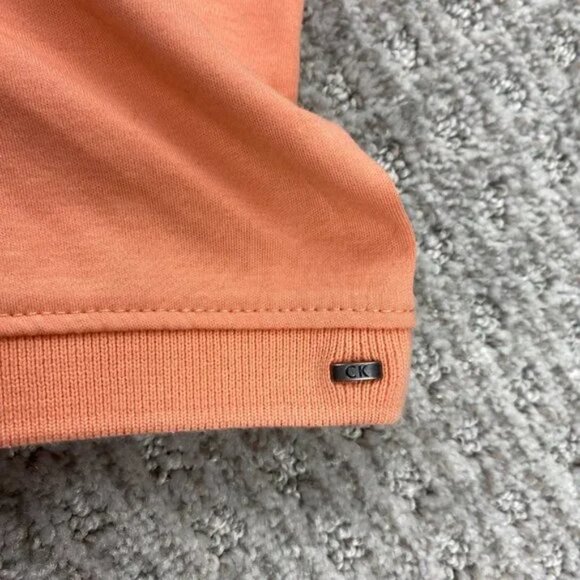 CK Calvin Klein Polo Shirt Men Extra Large XL Orange Casual Golf Shirt Golfer - Picture 3 of 9